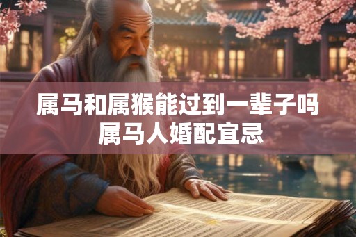 属马和属猴能过到一辈子吗 属马人婚配宜忌 属马和属猴能过到一辈子吗 属马人婚配宜忌
