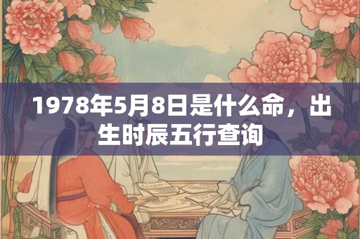 1978年5月8日是什么命，出生时辰五行查询