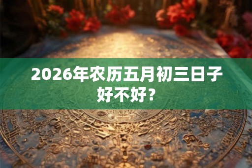 2026年农历五月初三日子好不好？
