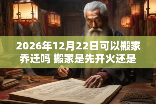 2026年12月22日可以搬家乔迁吗 搬家是先开火还是先铺床 2026年12月22日可以搬家乔迁吗 搬家是先开火还是先铺床