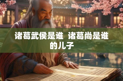 诸葛武侯是谁 诸葛尚是谁的儿子 诸葛武侯是谁 诸葛尚是谁的儿子