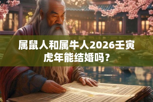 属鼠人和属牛人2026壬寅虎年能结婚吗？