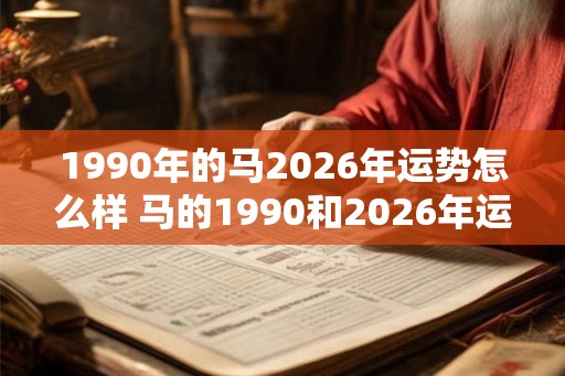 1990年的马2026年运势怎么样 马的1990和2026年运势如何