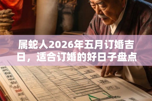 属蛇人2026年五月订婚吉日，适合订婚的好日子盘点