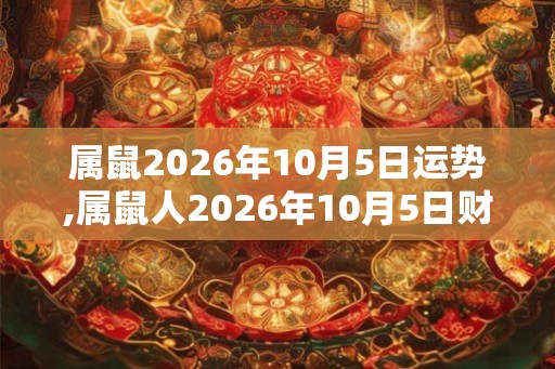 属鼠2026年10月5日运势,属鼠人2026年10月5日财运,生肖鼠2026年10月5日运势