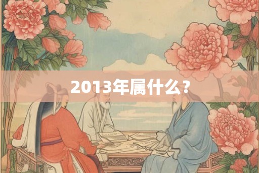 2013年属什么？