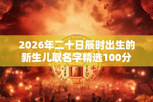 2026年二十日辰时出生的新生儿取名字精选100分