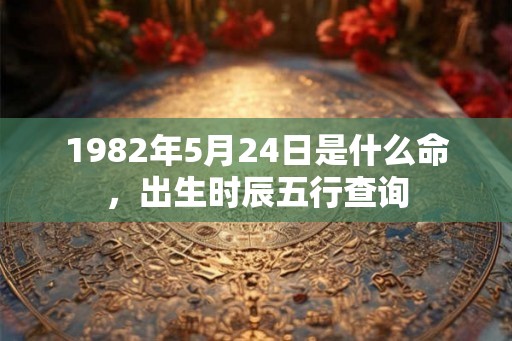 1982年5月24日是什么命，出生时辰五行查询