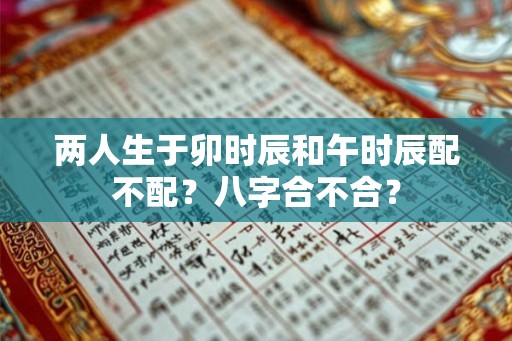 两人生于卯时辰和午时辰配不配？八字合不合？