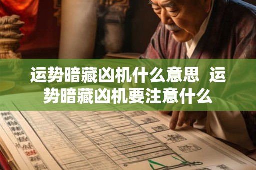 运势暗藏凶机什么意思  运势暗藏凶机要注意什么
