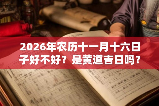 2026年农历十一月十六日子好不好？是黄道吉日吗？