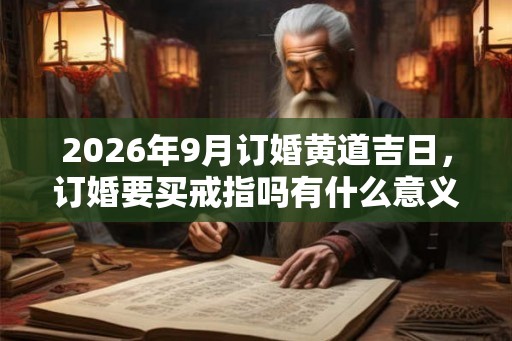 2026年9月订婚黄道吉日，订婚要买戒指吗有什么意义？