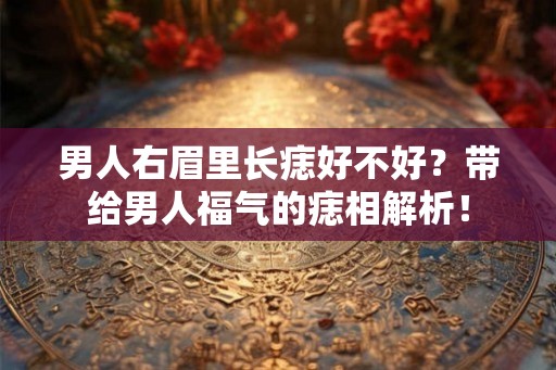 男人右眉里长痣好不好？带给男人福气的痣相解析！