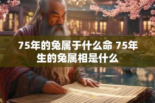 75年的兔属于什么命 75年生的兔属相是什么