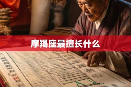 摩羯座最擅长什么