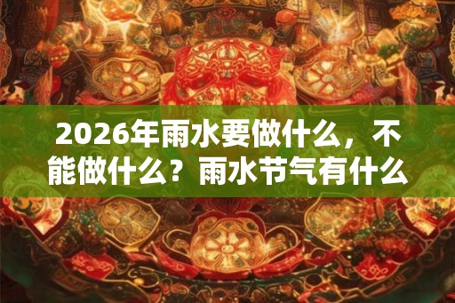 2026年雨水要做什么，不能做什么？雨水节气有什么禁忌？