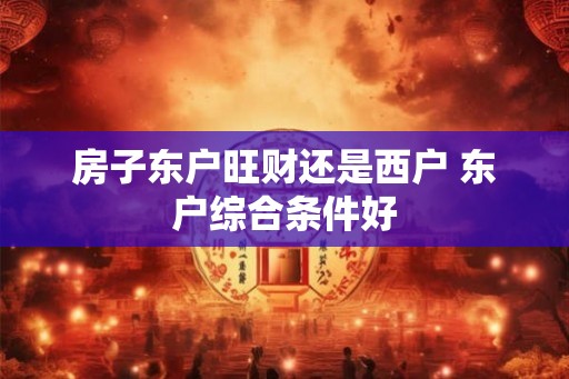 房子东户旺财还是西户 东户综合条件好