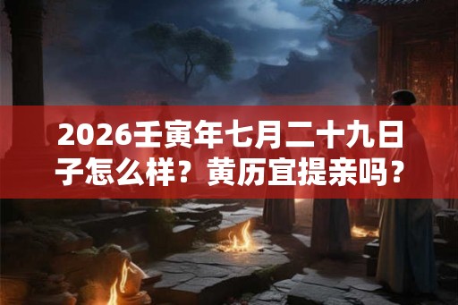 2026壬寅年七月二十九日子怎么样？黄历宜提亲吗？