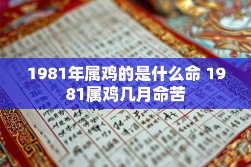 1981年属鸡的是什么命 1981属鸡几月命苦