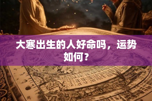 大寒出生的人好命吗，运势如何？