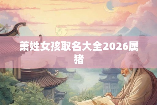 萧姓女孩取名大全2026属猪