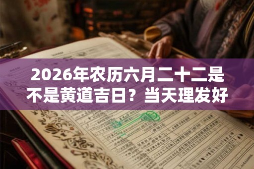 2026年农历六月二十二是不是黄道吉日？当天理发好不好？