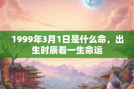 1999年3月1日是什么命，出生时辰看一生命运
