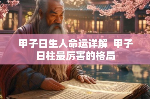 甲子日生人命运详解  甲子日柱最厉害的格局