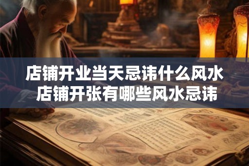 店铺开业当天忌讳什么风水 店铺开张有哪些风水忌讳