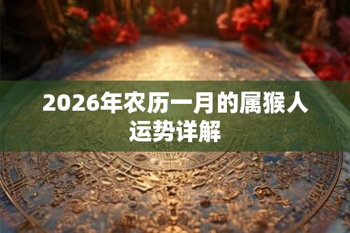 2026年农历一月的属猴人运势详解