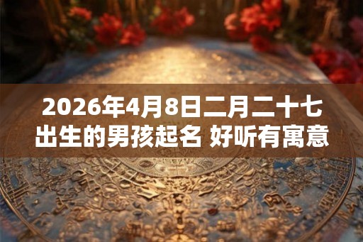 2026年4月8日二月二十七出生的男孩起名 好听有寓意的名字