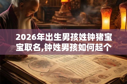2026年出生男孩姓钟猪宝宝取名,钟姓男孩如何起个好名字？