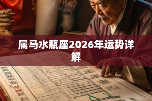属马水瓶座2026年运势详解