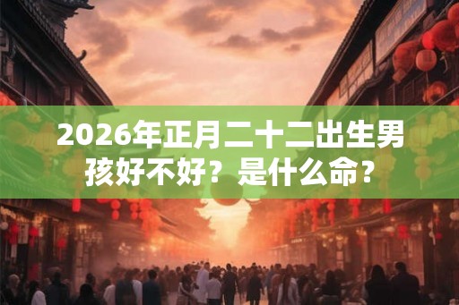 2026年正月二十二出生男孩好不好?是什么命? 2026年正月二十二出生男孩好不好?是什么命?