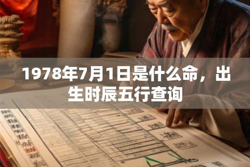 1978年7月1日是什么命,出生时辰五行查询 1978年7月1日是什么命,出生时辰五行查询