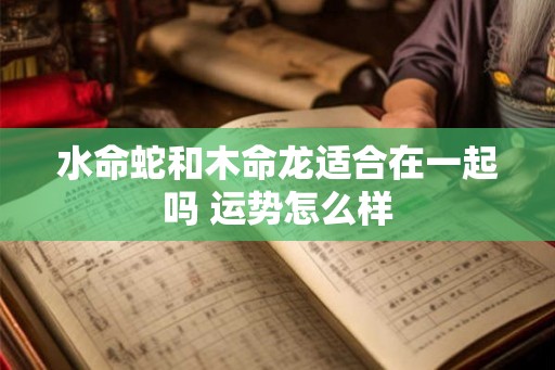 水命蛇和木命龙适合在一起吗 运势怎么样