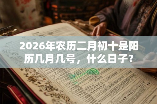2026年农历二月初十是阳历几月几号，什么日子？