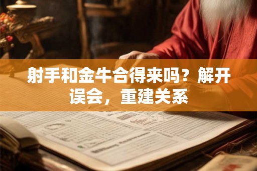 射手和金牛合得来吗?解开误会,重建关系 射手和金牛合得来吗?解开误会,重建关系