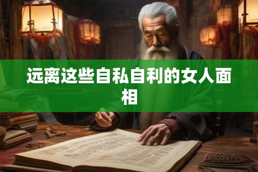 远离这些自私自利的女人面相