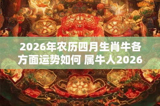 2026年农历四月生肖牛各方面运势如何 属牛人2026幸运色详解
