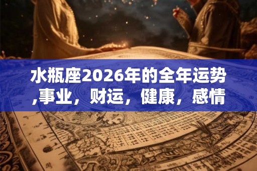 水瓶座2026年的全年运势,事业，财运，健康，感情分析