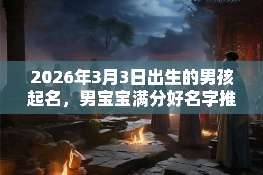 2026年3月3日出生的男孩起名，男宝宝满分好名字推荐