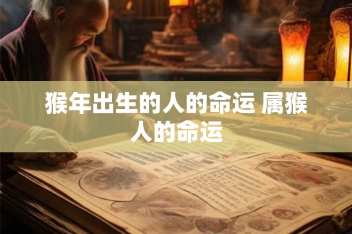 猴年出生的人的命运 属猴人的命运