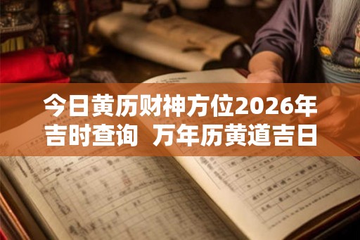 今日黄历财神方位2026年吉时查询  万年历黄道吉日今天的财神方位