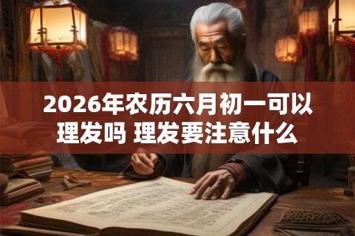 2026年农历六月初一可以理发吗 理发要注意什么