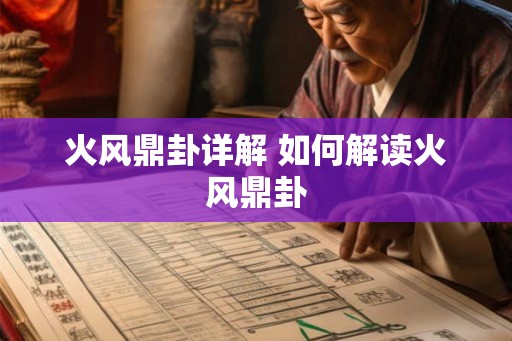 火风鼎卦详解 如何解读火风鼎卦