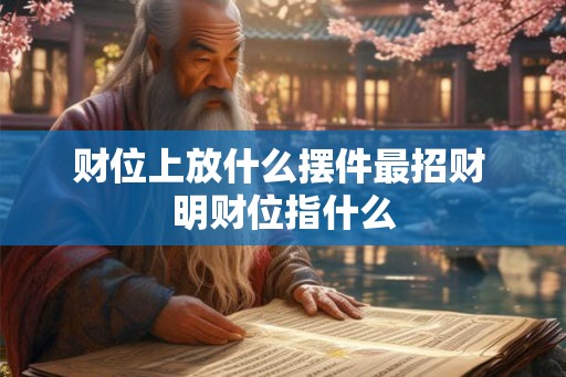财位上放什么摆件最招财 明财位指什么