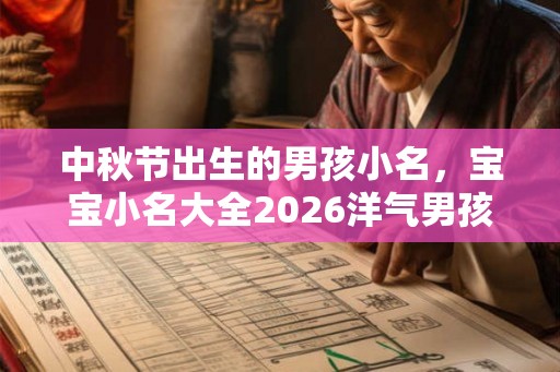 中秋节出生的男孩小名,宝宝小名大全2026洋气男孩 中秋节出生的男孩小名,宝宝小名大全2026洋气男孩