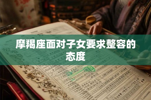 摩羯座面对子女要求整容的态度