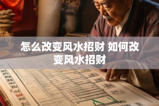 怎么改变风水招财 如何改变风水招财